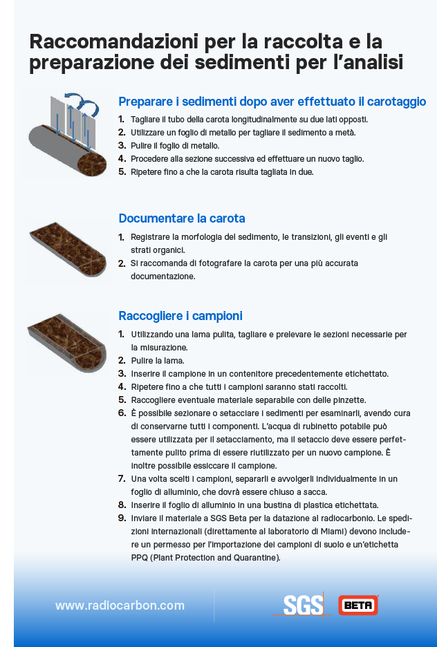 Beta Analytic Sediment Sampling Guide - Italian